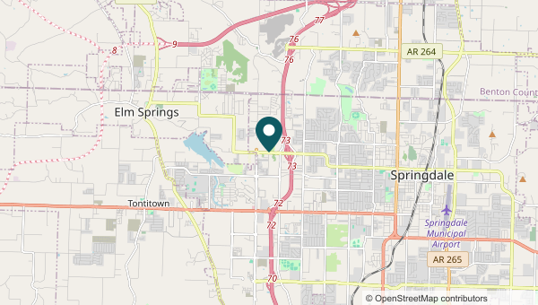 Map of Springdale, Springdale service area