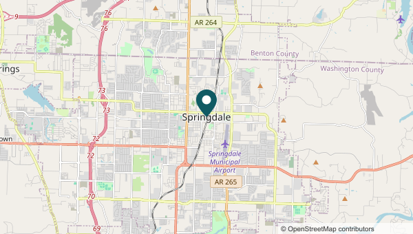 Map of Springdale, Springdale service area