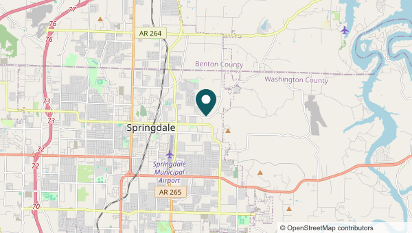 Map of Springdale, Springdale service area